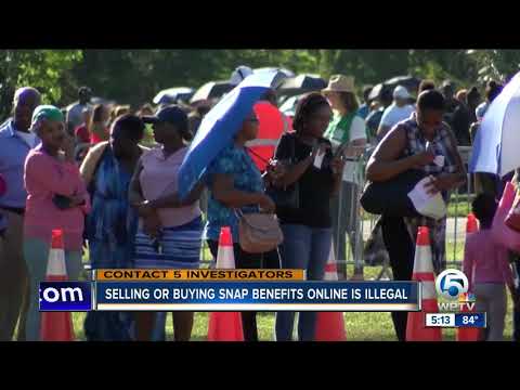 Selling or buying SNAP benefits online is illegal