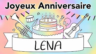 NOUVEAU Joyeux Anniversaire Léna Guitare Jazz Manouche Leyna Lena