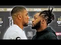 TENSION RISES AS ANTHONY JOSHUA TOWERS OVER JERMAINE FRANKLIN IN FIRST FACE OFF!