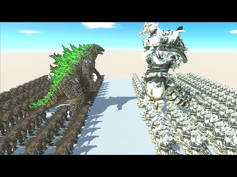 GODZILLA 2021 VS KIRYU MECHAGODZILLA DEATH CLIMB - Animal Revolt Battle Simulator
