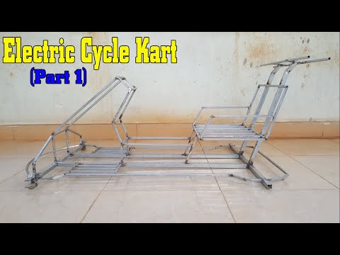 Build a Electric Cycle Kart at Home - Electric Car - Tutorial (PART1)