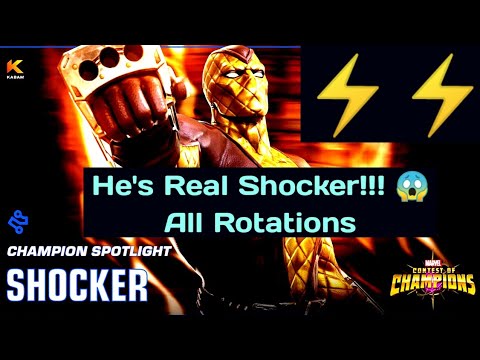 Shocker is a Real Shocker 😱  in MCOC | All Rotations | How to use | July 2023