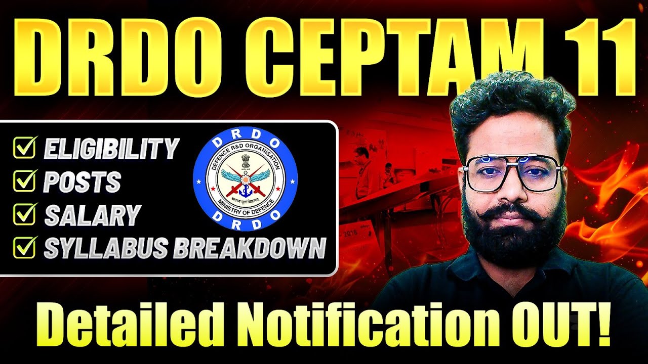 DRDO CEPTAM-11 Recruitment 2025 (STA-B & Tech-A) - Application Open