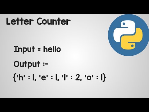 Letter Counter Program Python Programming Dictionary