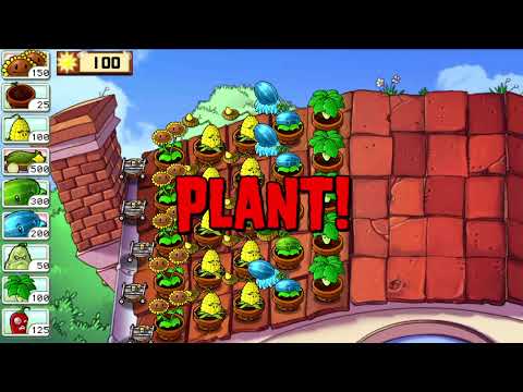 PvZ Survival Roof Without Losing Any Roof Cleaners(Part 5/5, Final)(please turn on subtitles)