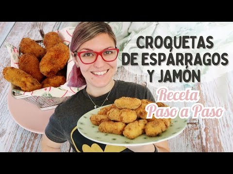 CROQUETAS de ESPÁRRAGOS TRIGUEROS con JAMÓN Receta PASO A PASO Trucos para unas CROQUETAS PERFECTAS
