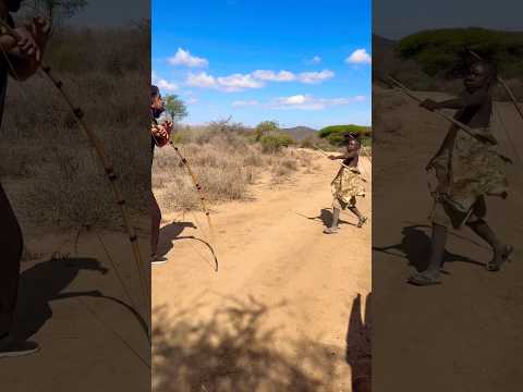 Hadzabe hunter attacke on me #hadzabetribe #wildlife #angry #africa #challenge #adventure #viralreel
