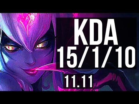 EVELYNN vs KINDRED (JUNGLE) | 15/1/10, Legendary, 900+ games, 900K mastery | NA Grandmaster | v11.11