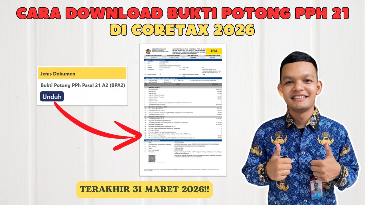 Cara Download Bukti Potong PPh 21 Di Coretax 2026