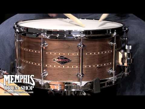 Craviotto 14 x 6.5 Custom Shop Walnut Snare Drum w/ Double Inlay - 45/45