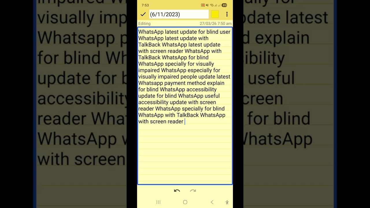 WhatsApp latest accessibility update for blind payment method interface change on WhatsApp 