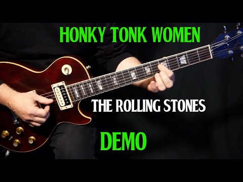 how to play "Honky Tonk Women" on guitar by The Rolling Stones | guitar lesson DEMO