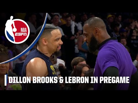 LeBron James und Dillon Brooks tauschen vor dem Spiel Worte aus 😳 | NBA auf ESPN
