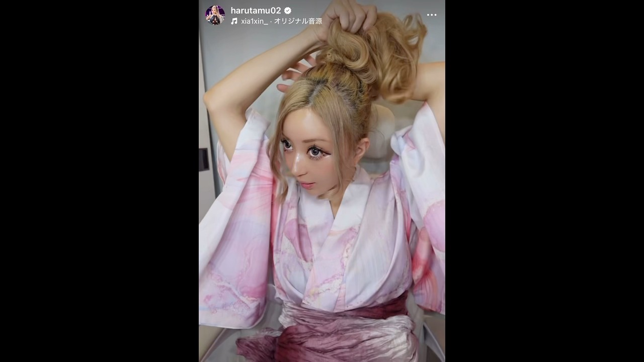 5分で自分でできる浴衣に合う、ボブ→お団子ヘアーの作り方🤍　#浴衣　#浴衣ヘア #ヘアアレンジ