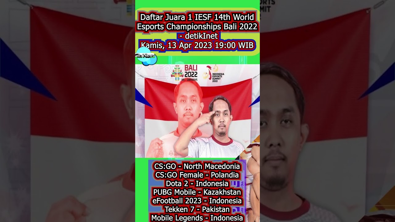 Daftar Juara 1 IESF 14th WEC 2022 || Kabar Esports