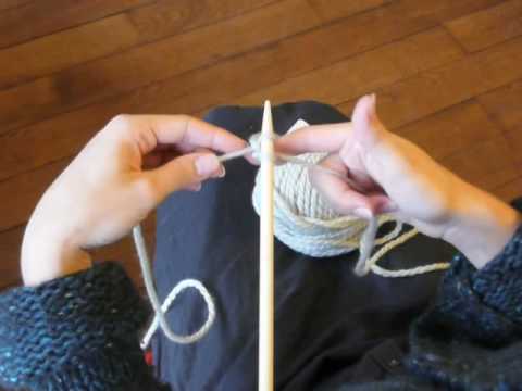 Cours de tricot 2 - montage normal des mailles