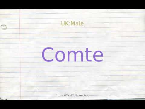 How to pronounce comte