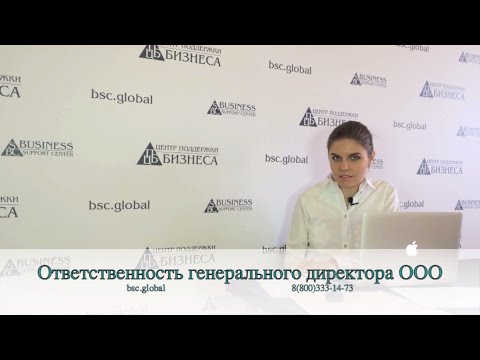 Ответственность генерального директора ООО