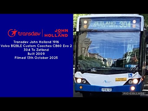 Transdev John Holland (1916) Volvo B12BLE Custom Coaches CB60 Evo 2 304 To Zetland