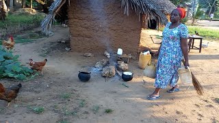 African Village Girl's Life