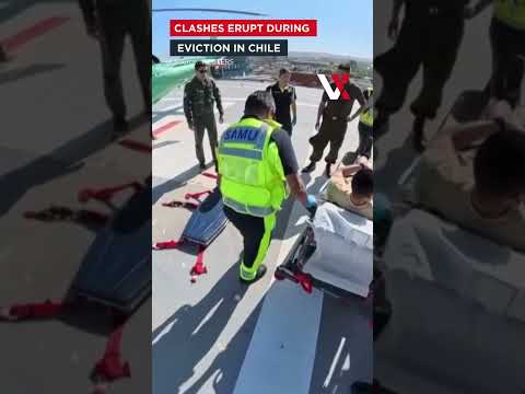 Clashes Erupt During Eviction In Chile, With Officers Wounded By Gunfire | VERTEX