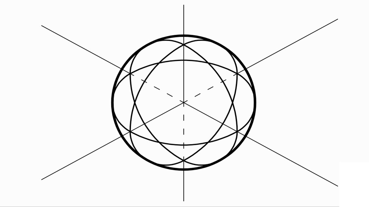 Cara menggambar bola isometrik