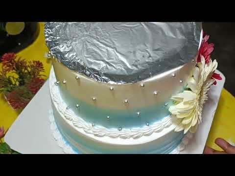 3 kg Engagement cake ll Engagement cake design ll engagement cake decorate with fresh flowers ll