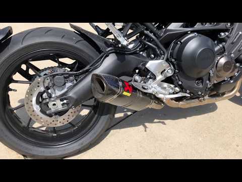 Yamaha MT 09 FZ 09 Akrapovic exhaust install and SOUND