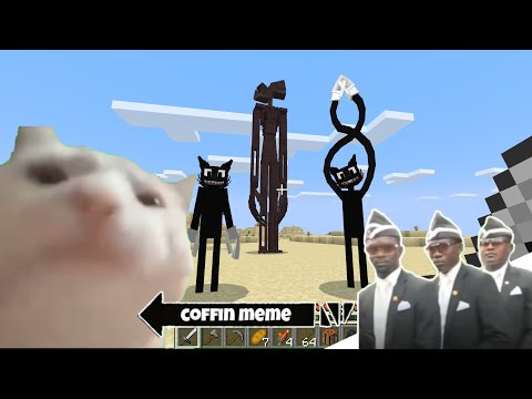 Return of Cartoon Cat and Siren Head in Minecraft Part 2 - Coffin Meme