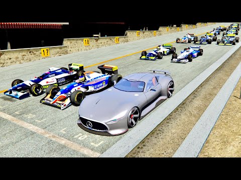 Mercedes-Benz AMG Vision GT vs Minardi F1 Cars - Hockenheimring