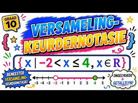 Versamelingkeurdernotasies en Getallelyne | Graad 10 KABV Wiskunde