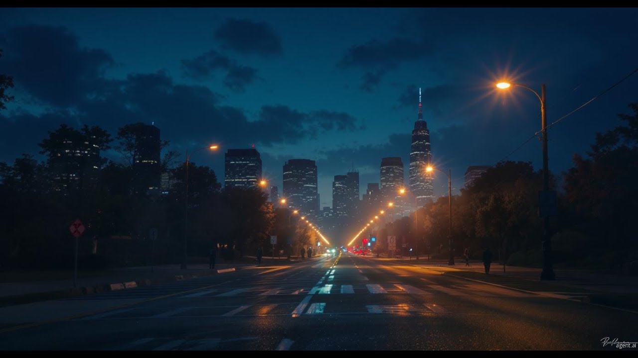 Late night Vietnamese street, peaceful but alive