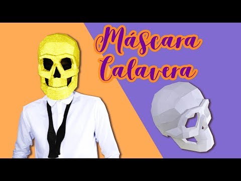 DIY- Cómo hacer una Máscara DE Calavera para Halloween hecha de papel