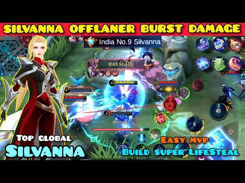 SILVANNA OFFLANER BURST DAMAGE | Silvanna Best Build 2022 | Build Silvanna Boo Daynimo 2022 ~ MLBB