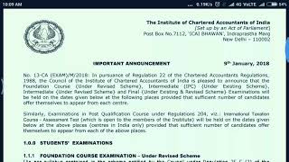 Important Announcement for May 2018 CA Examination | Must watch before you leave | Sudhir Mishra