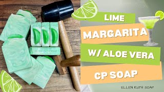 Making MARGARITA LIME 🍋🟩 Aloe Vera CP Soap #summertime #maker