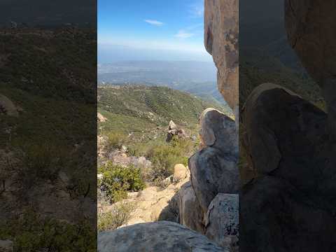 Panoramic views of Santa Barbara & coastline, from Flores Peak