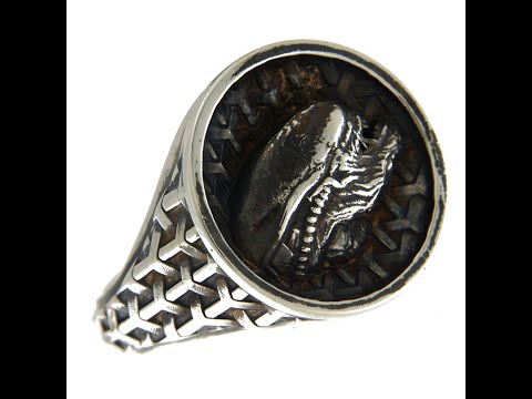 Inel Argint 925 Xenomorph Alien - Design Extraterestru