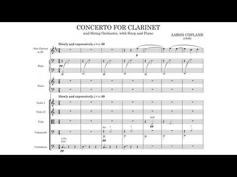 Aaron Copland - Clarinet Concerto (Official Score Video)