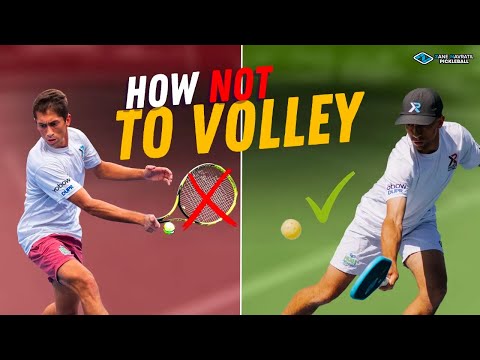 Volley like a pickleball player; Not a tennis player!