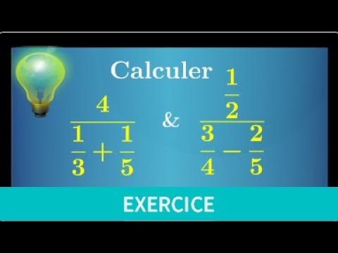 division de fractions • calculer avec des fractions de fraction • quatrième seconde