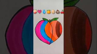🍑+💗+💧+🍊+🥚+💩+🍒= ? creative emoji drawing #art #creativeartemoji #emojiart #drawing #viral