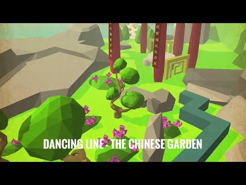 The Chinese Garden - Dancing Line - Chinese Brush skin - Complete w/ all gems and 3 crowns