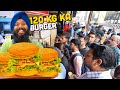 1200/- Rs MASSIVE Indian Street Food 😍 Mr Singh Burger King ke Maharaja Burgers, Roadside Affair