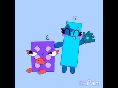 Number blocks 6 and 5 are playing squid game 🤣#numberblocks