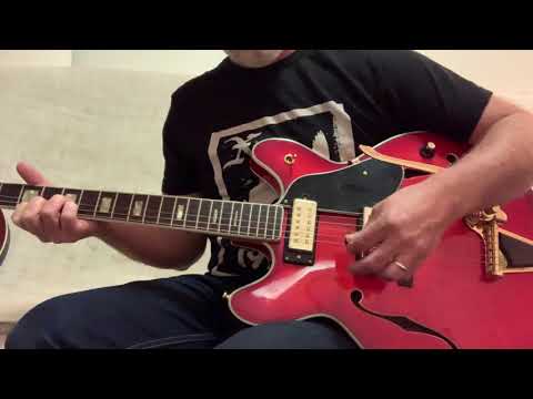Vintage 1970's Aria Diamond 1242 G Red with Gold Hardware + Case