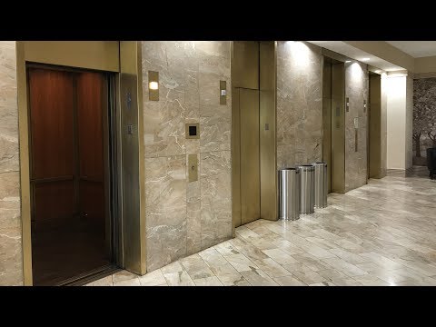 Modded Westinghouse Traction Tower Elevators at Hilton Alexandria Mark Center, VA