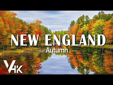 New England 4K Amazing Autumn Film -Relaxing Piano Music - Breathtaking Autumn Landscape 2024