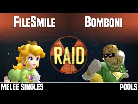 RAID - S@P | FileSmile (Peach) vs Bomboni (Captain Falcon) - MELEE SINGLES - POOLS