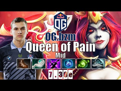 Queen of Pain Mid | OG.bzm | BZM 24 KILLS QOP INSANE MID BOSS | 7.30e Gameplay Highlights